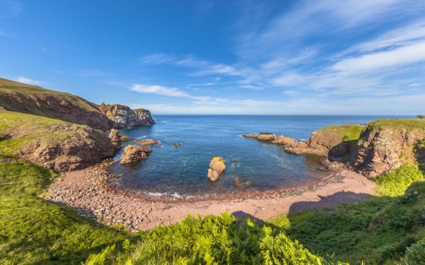 Rocky bay at St Abbs Head seascape, Scotland