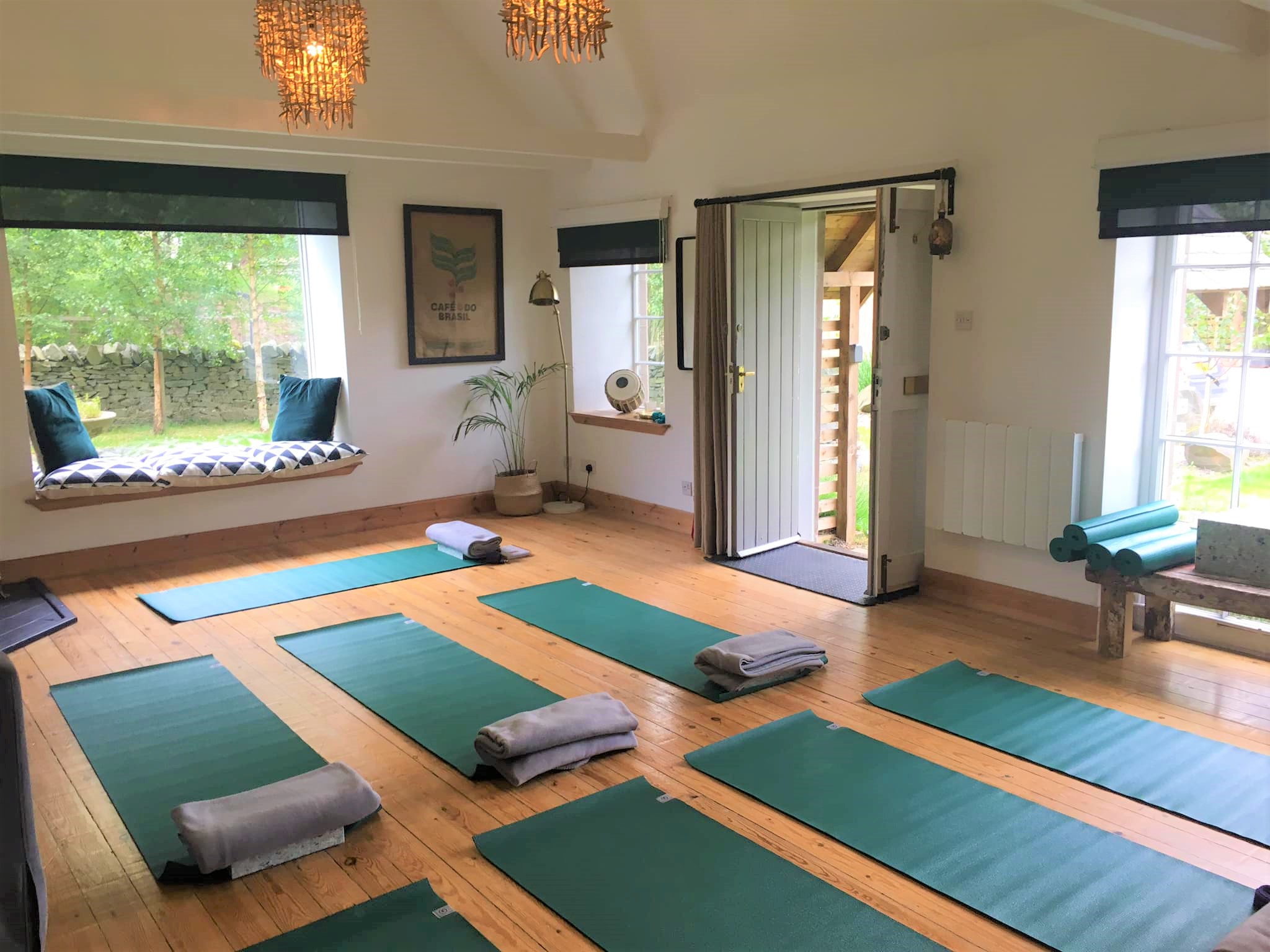 All set up for a Yoga Retreat in The Bothy